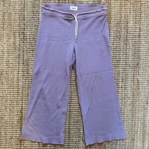 MATE the label organic waffle thermal wide leg pant size medium